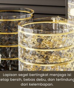 Rak Kosmetik Makeup Storage Box Putar Organizer Tempat Penyimpanan Aksesoris Aesthetic Akrilik - Gambar 3
