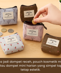Dompet Koin Wanita Kecil Aesthetic – Pouch Mini Lucu - Gambar 3