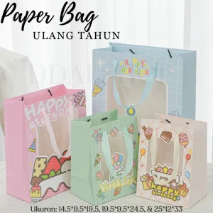 Paper Bag Happy Birthday – Tas Kado Anak Motif Ceria