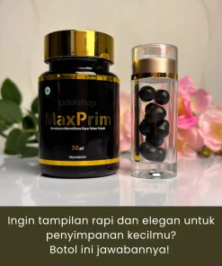 Alternative view of Botol Toples Wadah Obat Kapsul PS Food Grade Bening Tebal Seperti Kaca Tempat Vitamin Unik Aesthetic