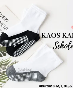 Kaos Kaki Sekolah Anak TK SD laki laki perempuan Anti Slip Bahan Tebal 1-18tahun Minliu Import
