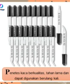 Pipet Kaca Tetes Minyak Essensial Aroma Terapi Parfum Percobaan Sains 1ml