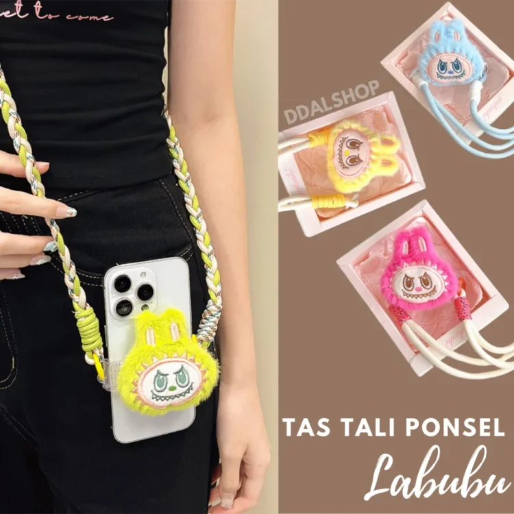 Tali Handphone Gantungan Labubu Aksesories Hp Lucu Selempang Aesthetic
