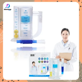Alat Bantu Pernafasan Breathing Trainer Spirometer Pelatih Pernapasan 5000Ml