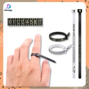 Alat Pengukur Jari Meteran Ukur Jari Cincin Bahan Plastik Dapat Digunakan Kembali Universal