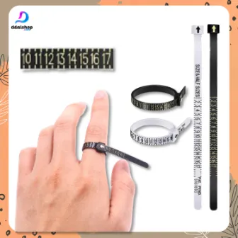 Alat Pengukur Jari Meteran Ukur Jari Cincin Bahan Plastik Dapat Digunakan Kembali Universal