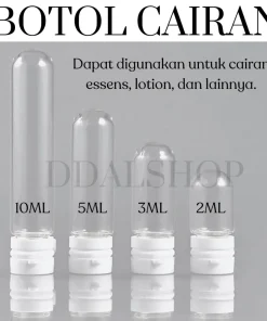 Alternative view of Botol Bohlam Kaca Kosong Travel Bottle Skincare Kosmetik Serum Toner Liquid Medis Refill 2ml 3ml 5ml 10ml