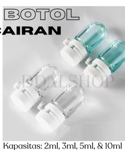 Botol Bohlam Kaca Kosong Travel Bottle Skincare Kosmetik Serum Toner Liquid Medis Refill 2ml 3ml 5ml 10ml