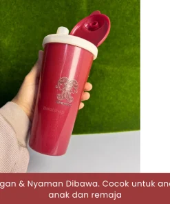 Alternative view of Multi TumblerAnak RedGlitter TwinTulipware 620ml BotolMinum BPA Stiker UVDTF Karakter Lucu Anti Tumpah