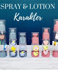 Botol Spray Pump Airless Bottle Skincare Cairan And Lotion Wadah Kosong Karakter Plastik 15ml 30ml 50ml