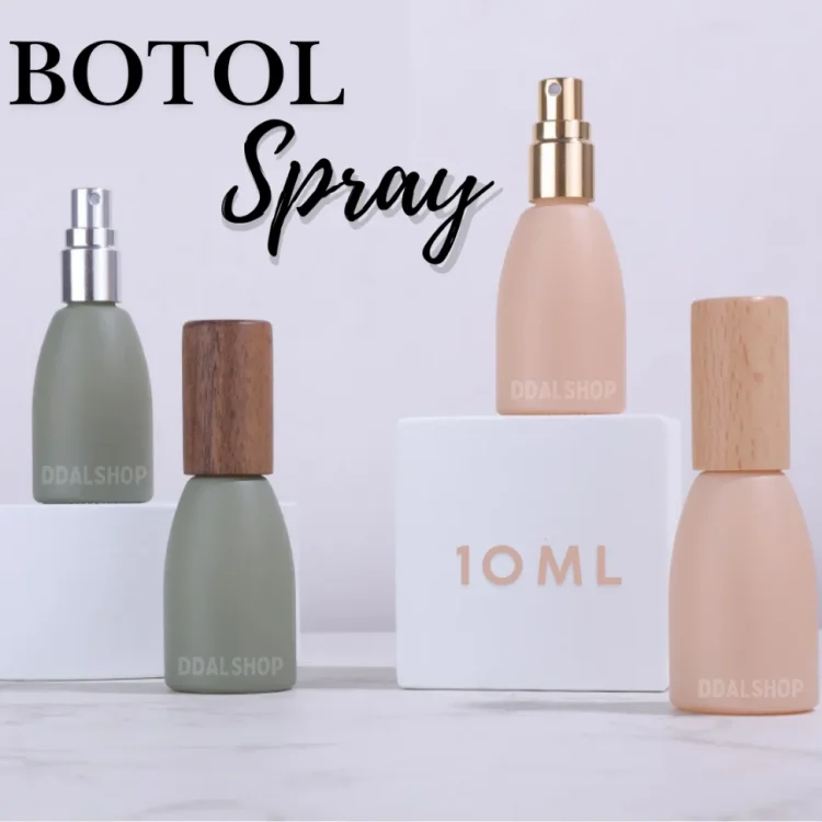 Botol Parfum Kosong Mini 10ml Spray Kaca Aesthetic Praktis untuk Travel Refill Desain Unik