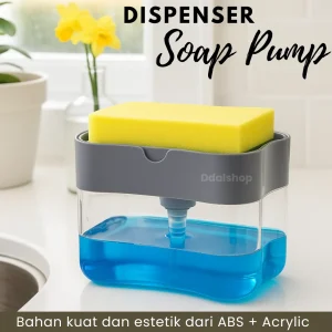 Dispenser Sabun Cuci Piring 2 in 1 Dapur Rapi & Efisien