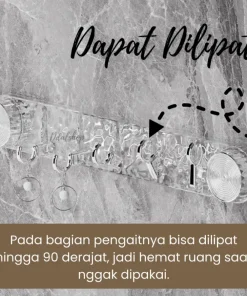 Alternative view of Rak Gantung Tempel Dinding Gantungan Baju Celana Handuk Hook Kastok Serbaguna