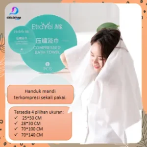 Handuk Mandi Besar dan Kecil Towel Travel Sekali Pakai Portable Traveling Bahan Katun Lembut Halus