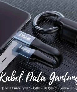 Kabel Data Fast Charging 2In1 Cable Lighting Micro USB Type-C Lighting Mini Portable