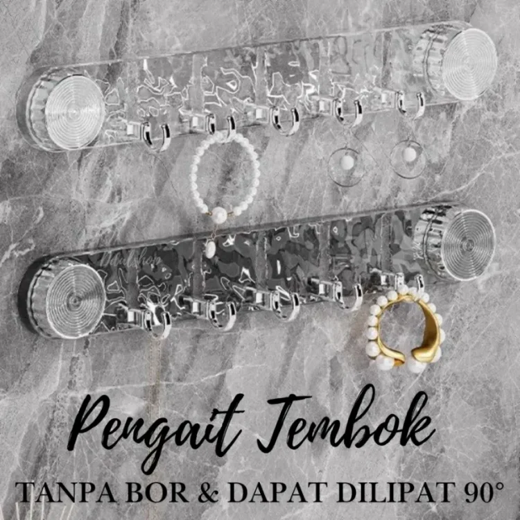 Rak Gantung Tempel Dinding Gantungan Baju Celana Handuk Hook Kastok Serbaguna