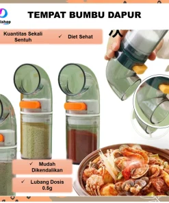Dispenser Tempat Botol Bumbu Dapur Wadah Garam Estetik