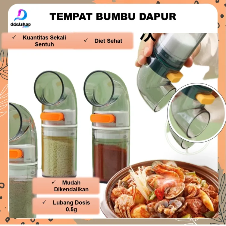 Dispenser Tempat Botol Bumbu Dapur Wadah Garam Estetik