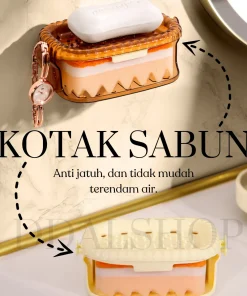 Kotak Wadah Tempat Sabun Batang Aesthetic Double Layer Bathroom Storage Soap Tempel Dinding