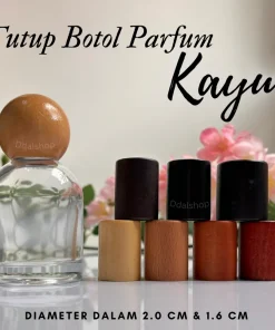 Tutup Botol Parfum Bottle Cap Penutup Parfume Kayu Wood Semi Press 30ml 50ml 100ml