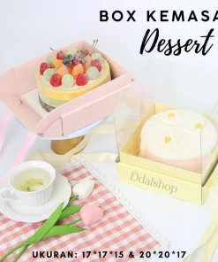 Box Hampers Souvenir Hantaran Mika Plastik Kotak Kue Ulang Tahun Brownies Kemasan Makanan Food Grade
