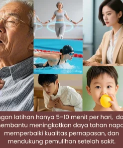 Alternative view of Alat Latihan Pernapasan Digital Counter Portabel – Dumbbell Paru Pintar dengan Penghitung Otomatis & Otot Inti