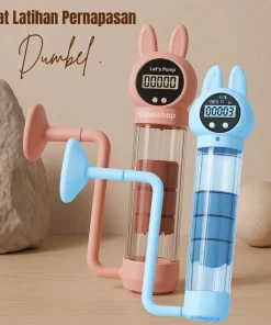 Alat Latihan Pernapasan Digital Counter Portabel – Dumbbell Paru Pintar dengan Penghitung Otomatis & Otot Inti