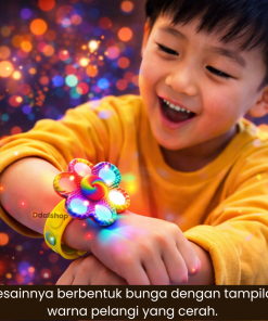 Alternative view of Gelang Spinner LED Pop It Mainan Anak Laki Laki Dan Perempuan Aksesoris Putar Nyala Lampu Fidget Toy Anti Stres