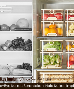 Alternative view of Kotak Penyimpanan Makanan Storage Buah Sayur Box Kulkas Anti Bau Kedap Udara Bahan PP PET Silikon Food Grade