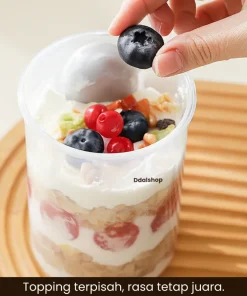 Alternative view of Tempat Portable Salad Buah dan Sayur Praktis Wadah Bekal Bahan Food Grade Inc Sendok & Garpu