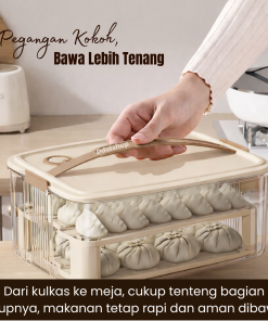 Alternative view of Box Penyimpanan Kulkas Food Grade Anti Bau Kedap Udara Dengan Tray Untuk Sayur Buah Ikan Daging