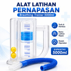 Alat bantu pernafasan breathing trainer spirometer pelatih pernapasan 5000ml - Foto 1