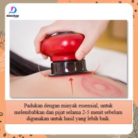 Alat Bekam Kerokan ElektrikTerapi Massage Badan Dengan Katup Pelepas Udara Gelombang Magnetik - Foto 1