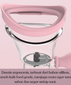 Alat Cuci Mata Portable Eye Washer Gelas Bilas Mata Silikon Lembut Pink Mint Praktis Dibawa - Foto 2
