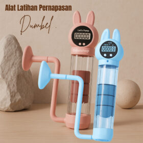 Alat Latihan Pernapasan Digital Counter Portabel – Dumbbell Paru Pintar dengan Penghitung Otomatis & Otot Inti - Foto 1