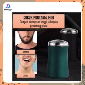 Alat Mesin Cukur Jenggot Kumis Elektrik Mini Portable Pisau Electric Shaver USB Rechargeable - Foto 4