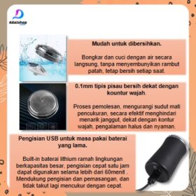 Alat Mesin Cukur Jenggot Kumis Elektrik Mini Portable Pisau Electric Shaver USB Rechargeable - Foto 6