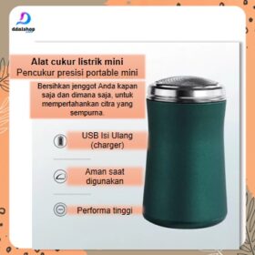 Alat Mesin Cukur Jenggot Kumis Elektrik Mini Portable Pisau Electric Shaver USB Rechargeable - Foto 8