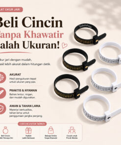 Alat Pengukur Jari Meteran Ukur Jari Cincin Bahan Plastik Dapat Digunakan Kembali Universal - Foto 2