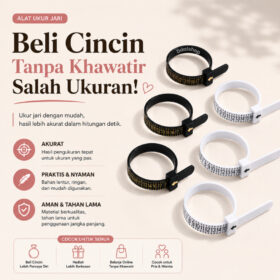 Alat Pengukur Jari Meteran Ukur Jari Cincin Bahan Plastik Dapat Digunakan Kembali Universal - Foto 2