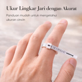 Alat Pengukur Jari Meteran Ukur Jari Cincin Bahan Plastik Dapat Digunakan Kembali Universal - Foto 5