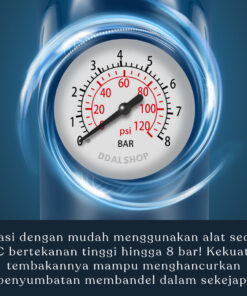 Alat Sedot WC Mampet Anti Sumbat Saluran Wastafel Pompa Booster Pendorong Pump Toilet 120Bar - Foto 2