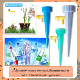 Alat Siram Tanaman Otomatis Sprinkler Taman Irigasi Kebun Dripper Penyiram Sistem Tetes Air 2,8cm - Foto 1