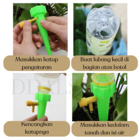 Alat Siram Tanaman Otomatis Sprinkler Taman Irigasi Kebun Dripper Penyiram Sistem Tetes Air - Foto 5