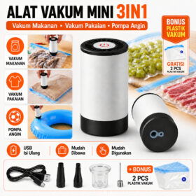Alat Vakum Makanan Frozen Multifungsi Vacum Baju Vacuum Travel Bag Pompa Bola USB Charger Portable - Foto 1