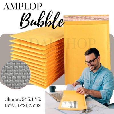 Amplop Coklat Bubble Wrap Envelope Packaging paket pengiriman barang 9×15,11×15,13×23,17×21,25×32 - Foto 1