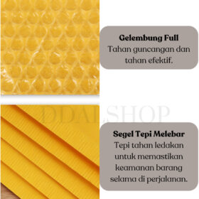 Amplop Coklat Bubble Wrap Envelope Packaging paket pengiriman barang 9×15,11×15,13×23,17×21,25×32 - Foto 6