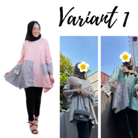 Baju Atasan Wanita Blouse Tunik Pakaian Perempuan Lengan Panjang Bahan Toyobo Premium All Size - Foto 6