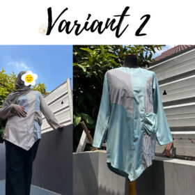 Baju Atasan Wanita Blouse Tunik Pakaian Perempuan Lengan Panjang Bahan Toyobo Premium All Size - Foto 7