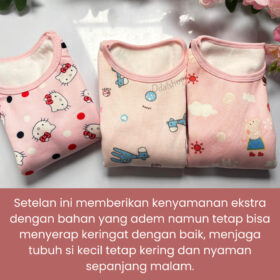 Baju Tidur Anak Perempuan / Baju Tidur Bayi Murah / Baju Tidur Bayi Import / Piyama Anak Cewek - Foto 3